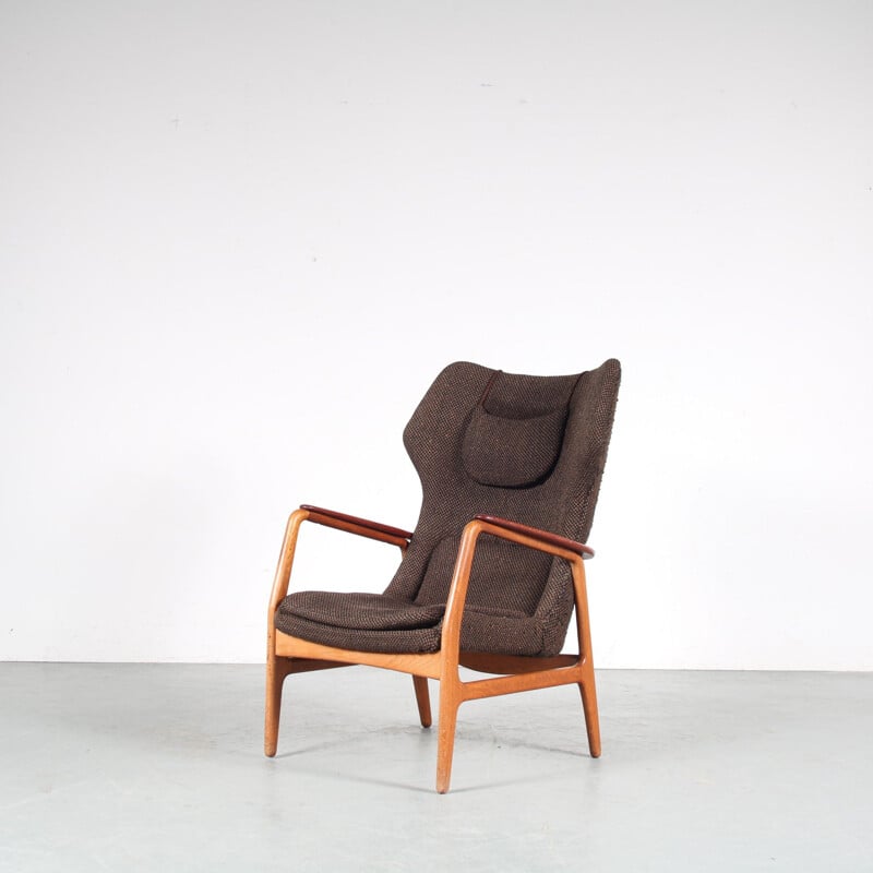 Vintage highback armchair by Aksel Bender Madsen for Bovenkamp, Netherlands 1950s