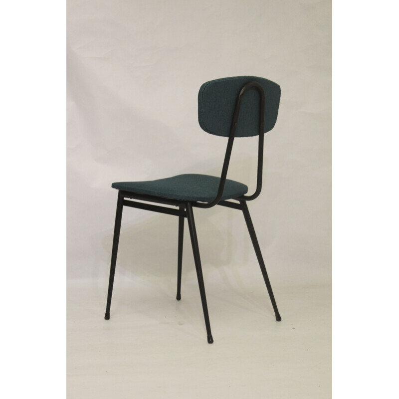 Vintage tubular metal and fabric chair, 1950-1960