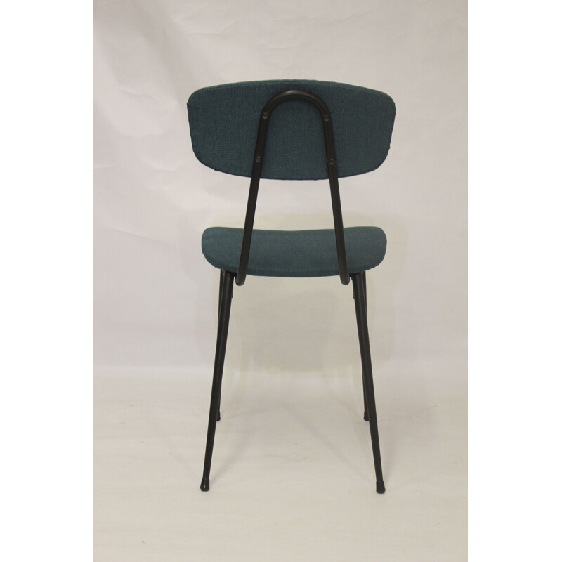Vintage tubular metal and fabric chair, 1950-1960