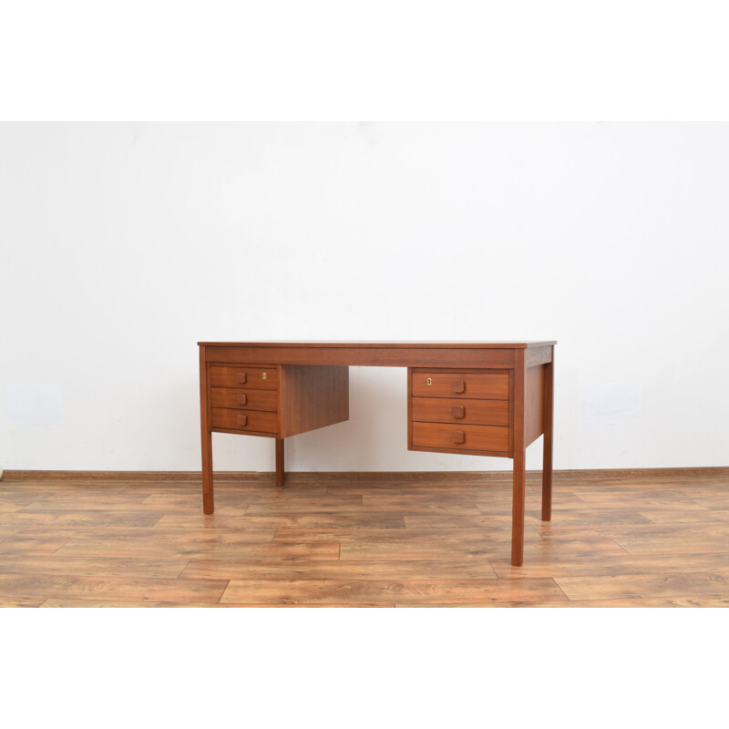 Mid-century Danish teak desk from Domino Møbler, 1960s