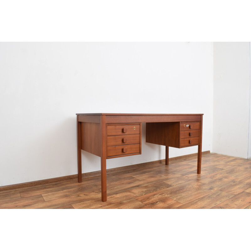 Mid-century Danish teak desk from Domino Møbler, 1960s