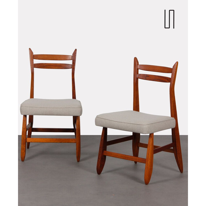 Pair of vintage chairs by Guillerme and Chambron for Votre Maison, 1960