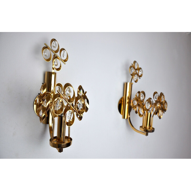 Pair of vintage Palwa wall lamps by Ernest Palm, Spain 1960