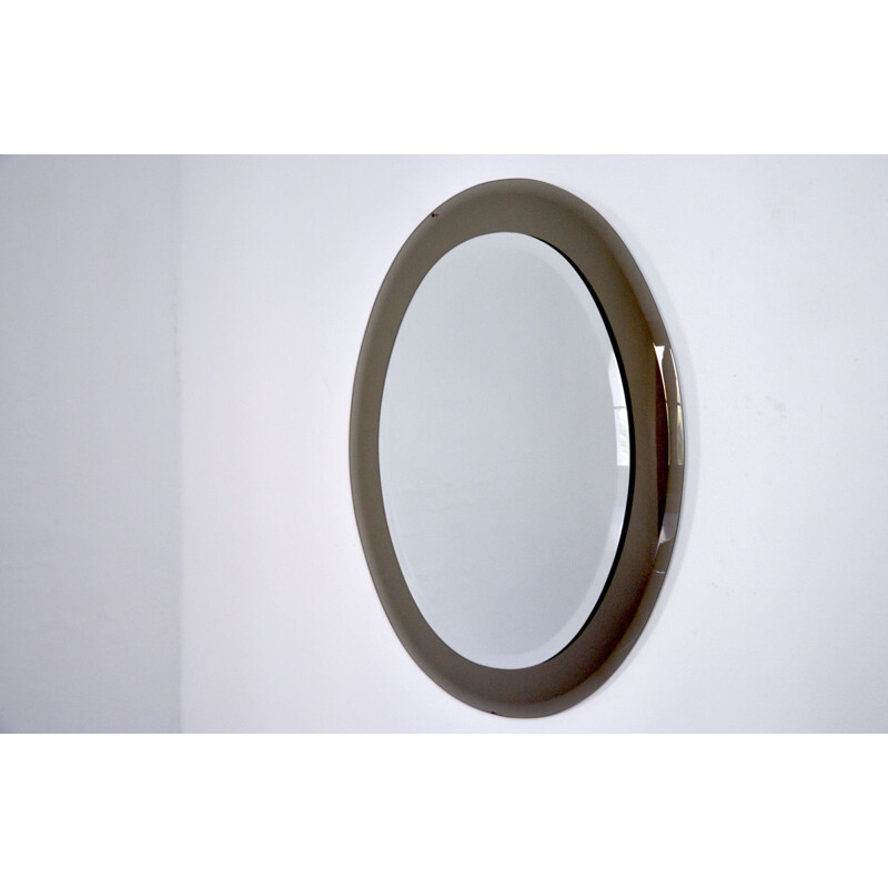 Vintage bevelled mirror by Rimadesio, Italy 1970