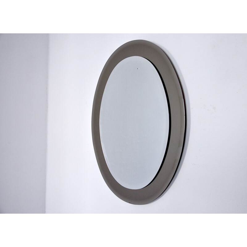 Vintage bevelled mirror by Rimadesio, Italy 1970