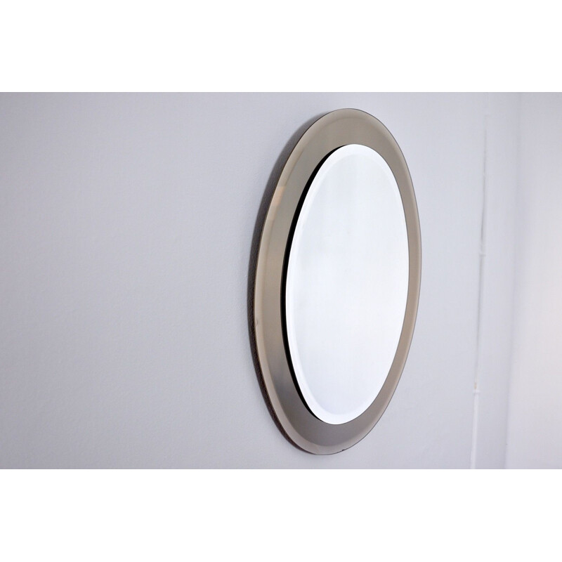 Vintage bevelled mirror by Rimadesio, Italy 1970