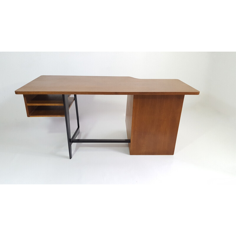 Magasins Pilotes desk office in oakwood, Claude VASSAL - 1955s