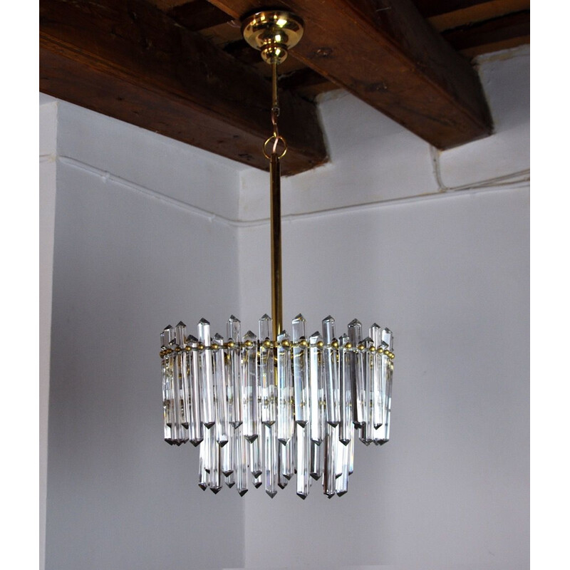 Vintage venini chandelier with 2 levels for Carmer, Italy 1970