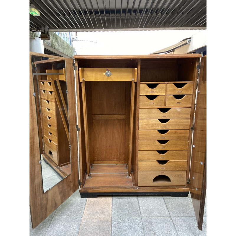 Vintage mahogany cabinet by Le Corbusier, 1930
