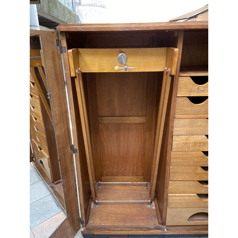 Vintage mahogany cabinet by Le Corbusier, 1930