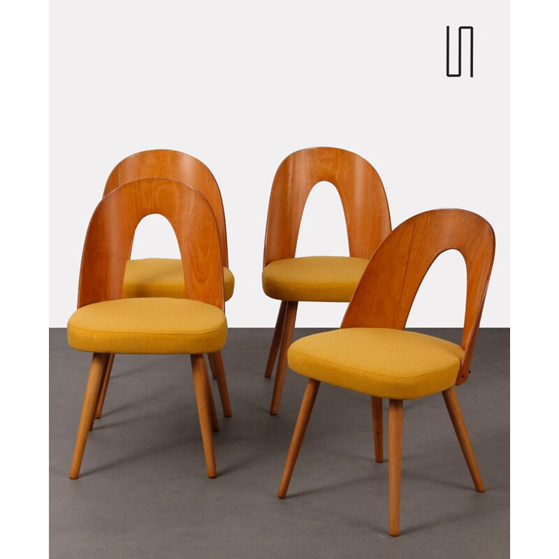 Set of 4 vintage chairs by Antonin Suman for Tatra Nabytok, Czech Republic 1960