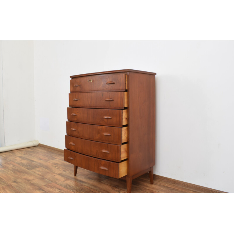 Mid-century Danish teak chest of drawers by Kai Kristiansen, 1960s