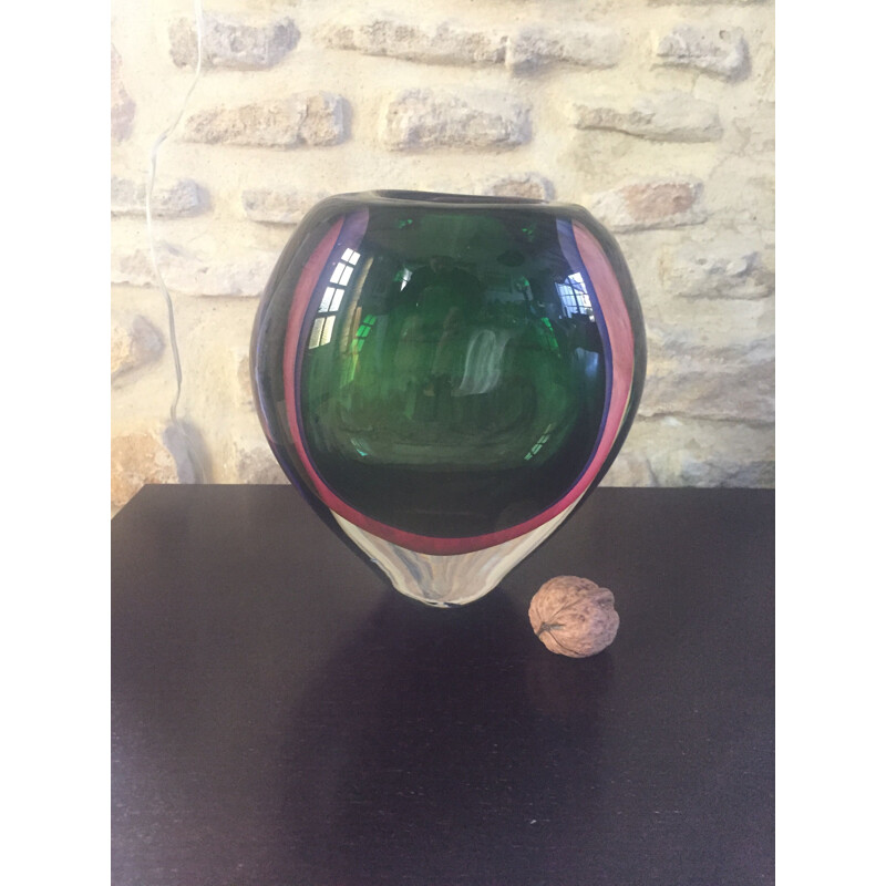 Gran jarrón vintage de Murano 1960
