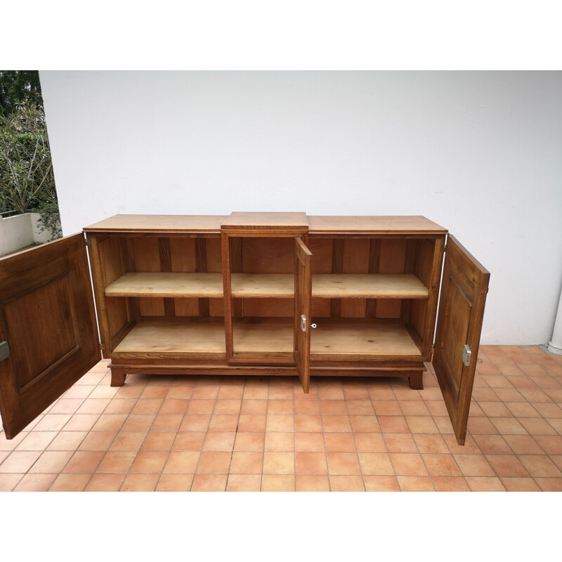 Vintage 3-door sideboard in solid oakwood, 1940