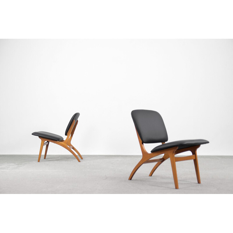 Pair of mid-century Swedish Jylland armchairs by Jio Möbler, 1953