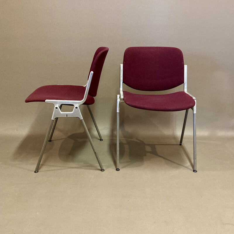 Set of 6 vintage stacking chairs by Giancarlo Piretti for Castelli, 1960s