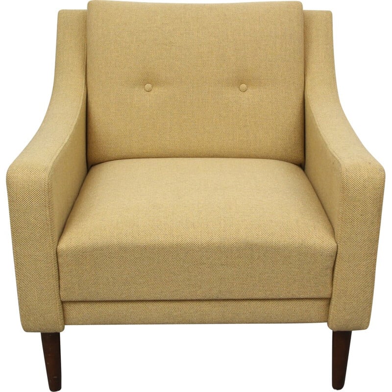 Armchair in yellow fabric - 1950s