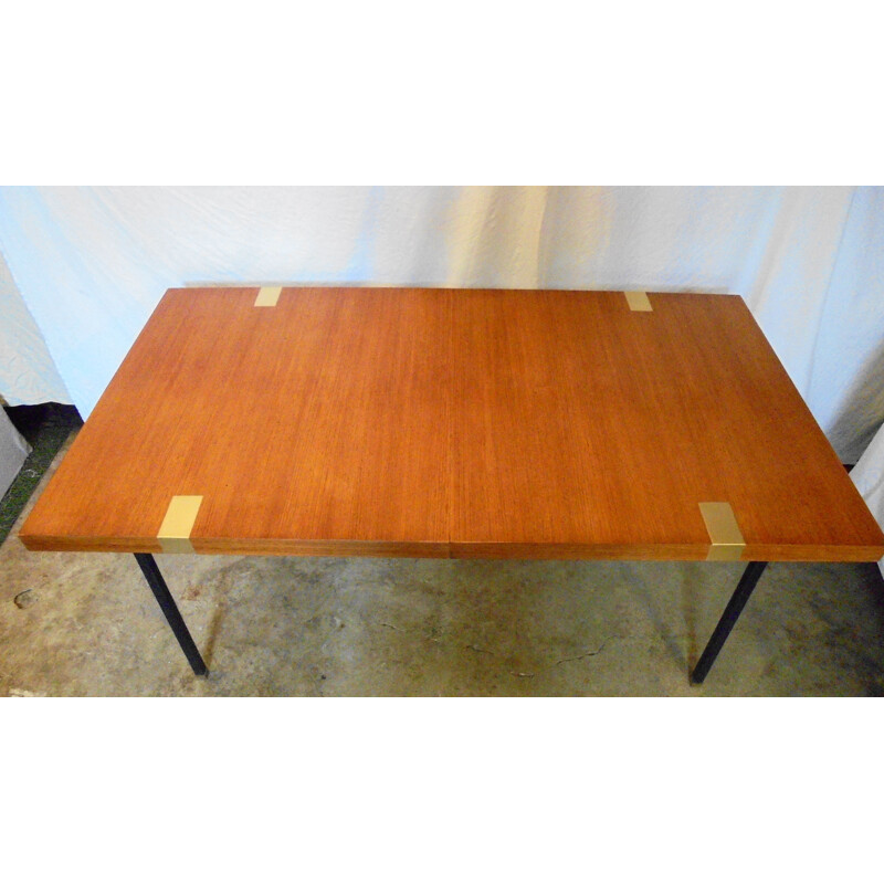 Vintage mahogany extension table by Paul Geoffroy for Roche Bobois, 1960