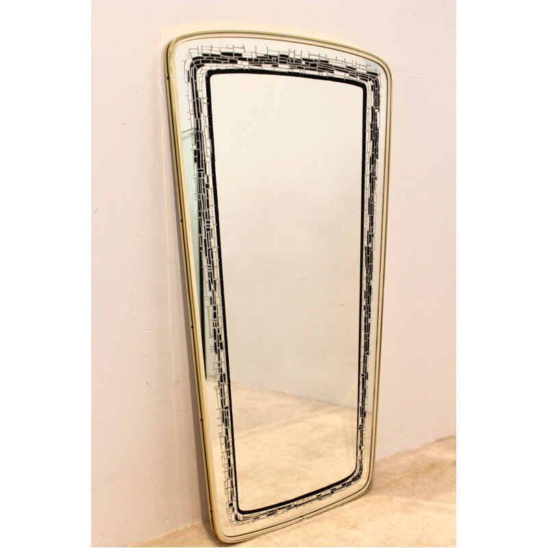 Gerahmter Vintage-Spiegel aus Messing, Frankreich