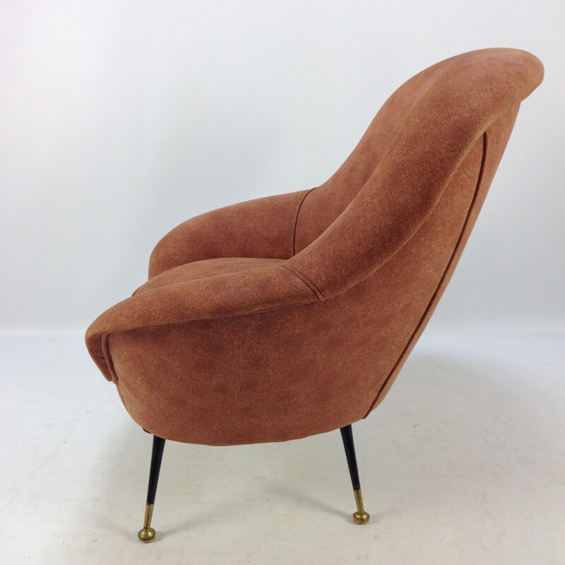 Pair of mid-century Italian armchairs, 1950s