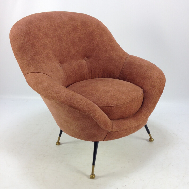 Pair of mid-century Italian armchairs, 1950s