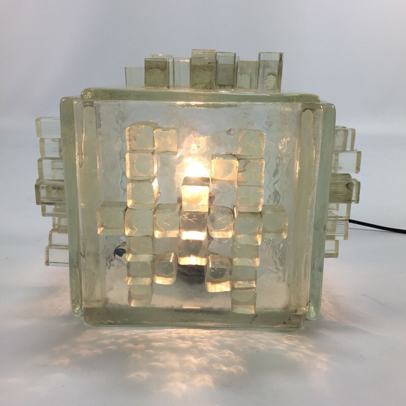 Vintage Italiaanse kristallen "Apis" lamp, 1960