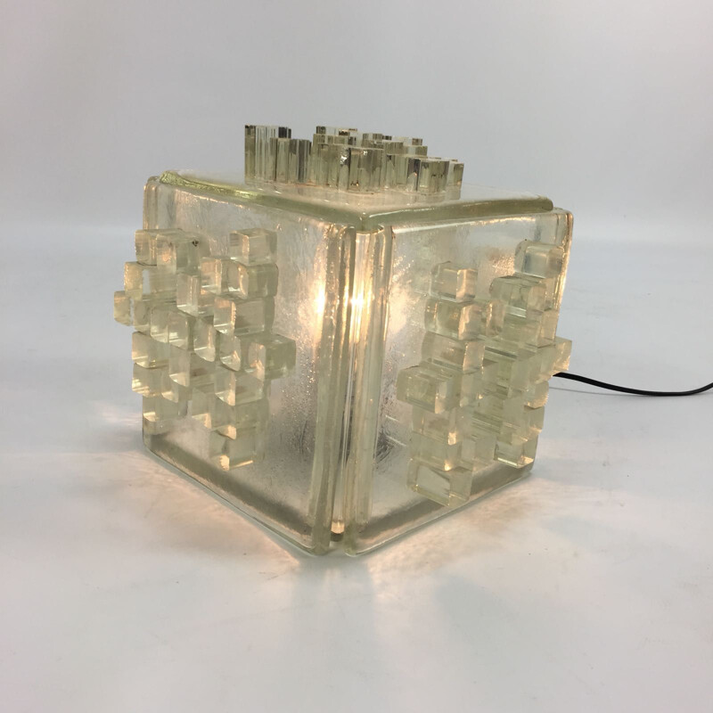 Italian crystal vintage "Apis" lamp, 1960s