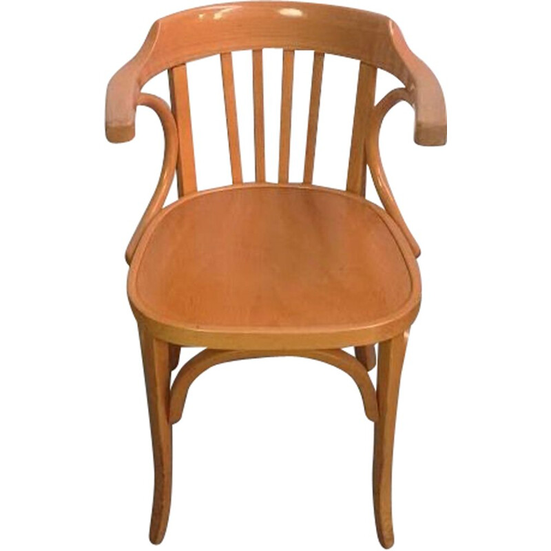Cadeira de faia maciça Vintage por Baumann, 1960