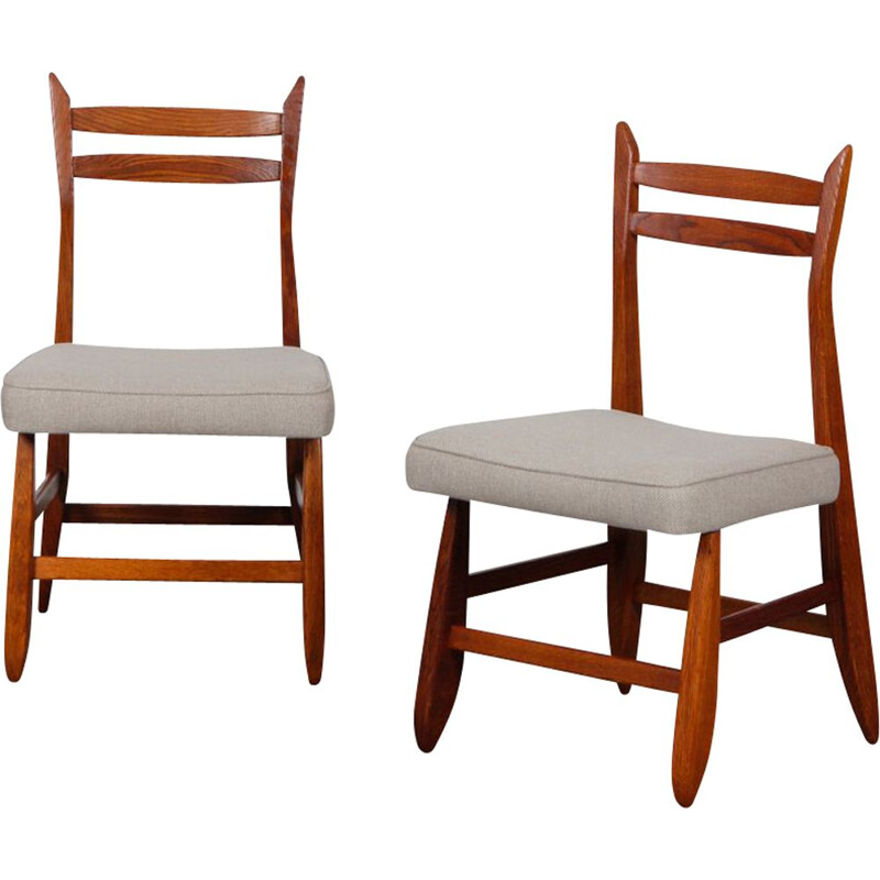 Pair of vintage chairs by Guillerme and Chambron for Votre Maison, 1960