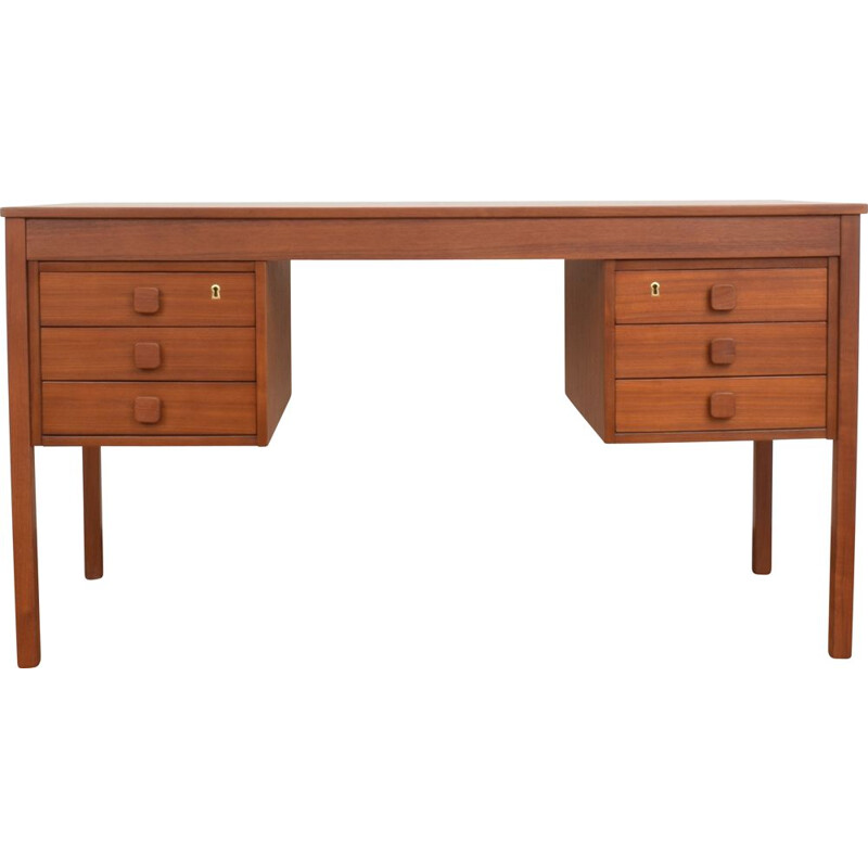 Mid-century Danish teak desk from Domino Møbler, 1960s