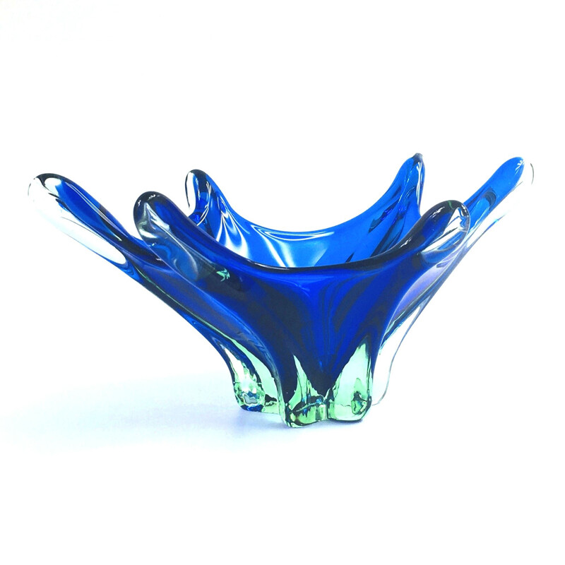 Vintage Murano glass Sommerso centerpiece, Italy 1960s