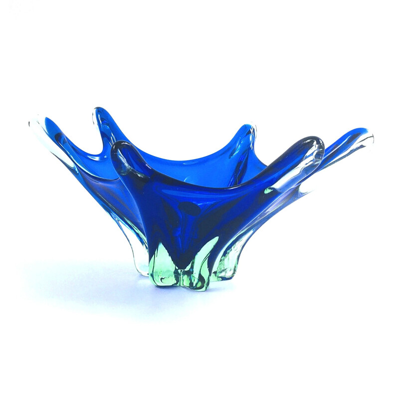 Vintage Murano glass Sommerso centerpiece, Italy 1960s