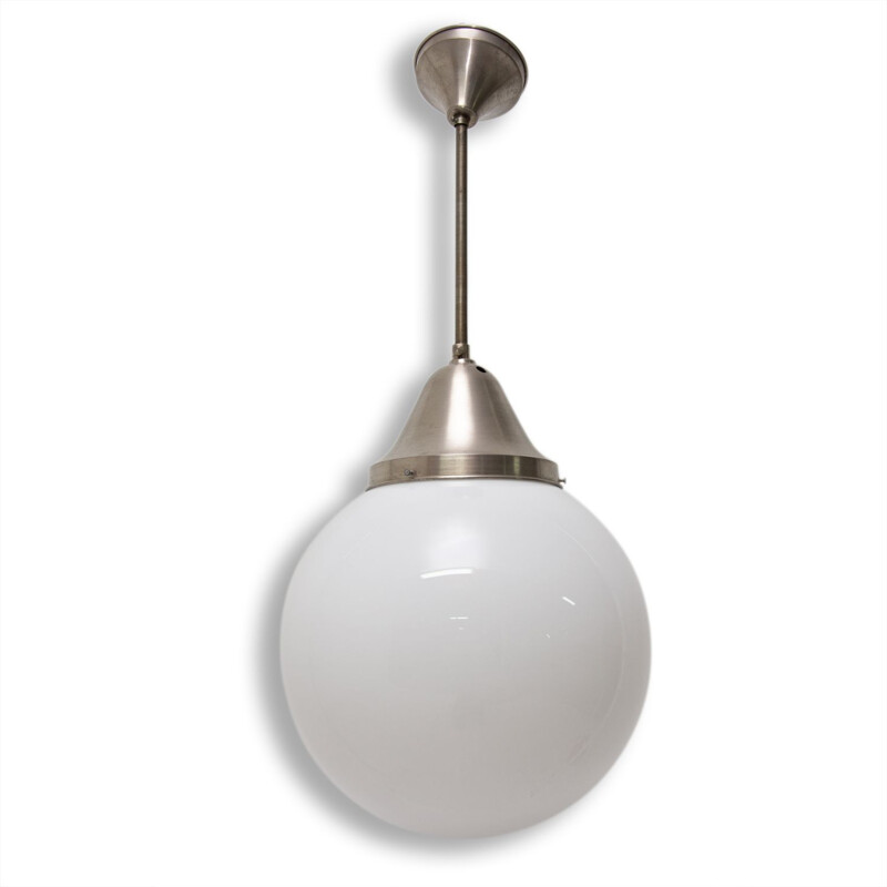 Bauhaus vintage pendant lamp, Czechoslovakia 1930s