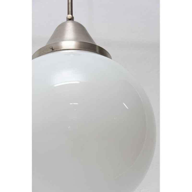 Bauhaus vintage pendant lamp, Czechoslovakia 1930s