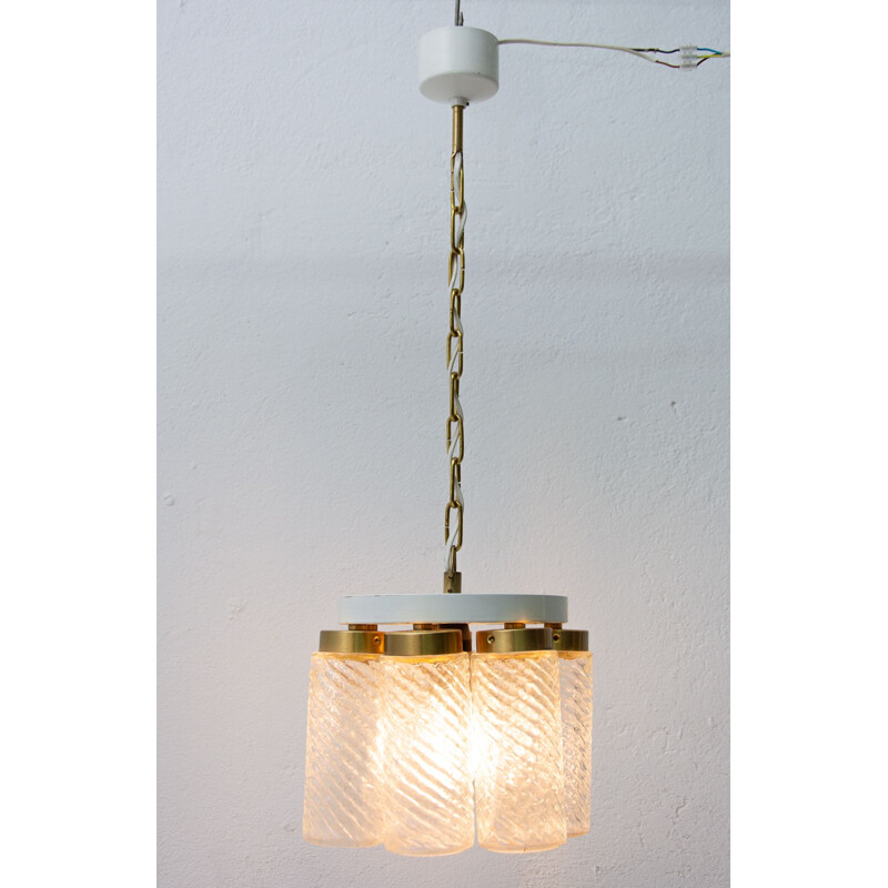 Vintage glass suspension from the Eastern bloc, Czech 1970