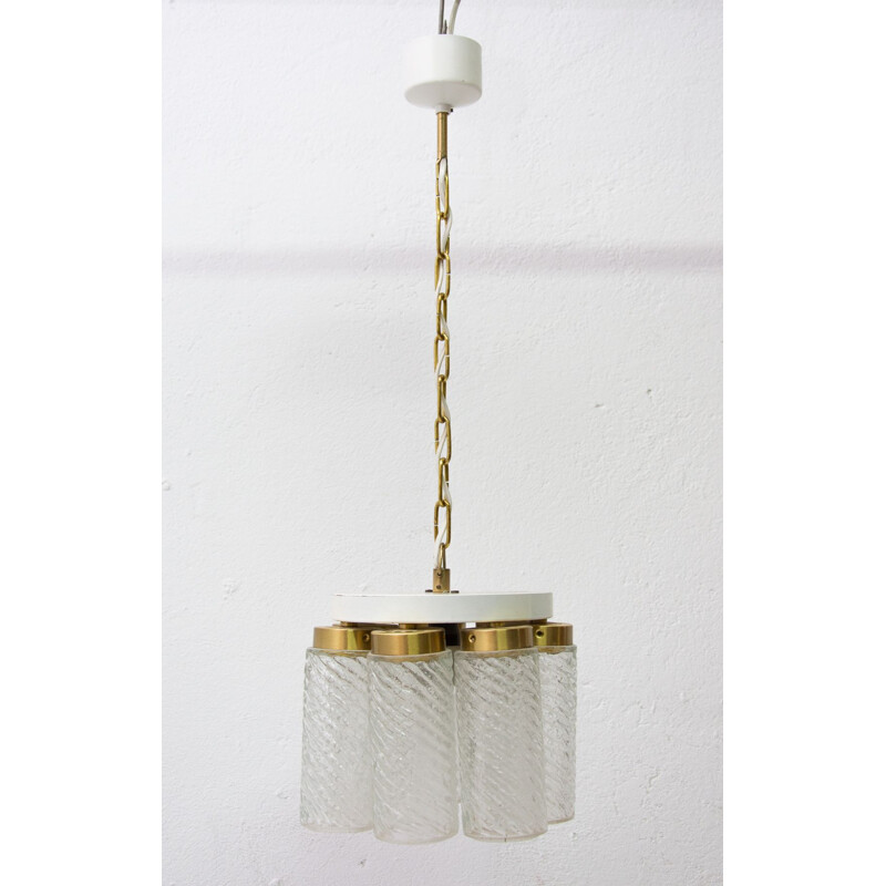 Vintage glass suspension from the Eastern bloc, Czech 1970