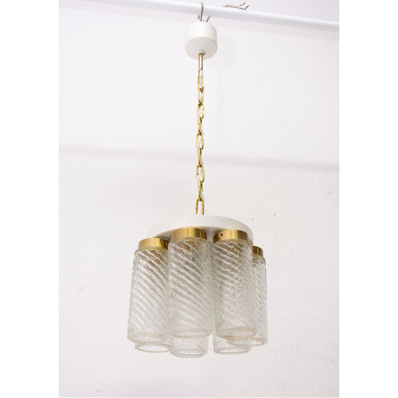 Vintage glass suspension from the Eastern bloc, Czech 1970