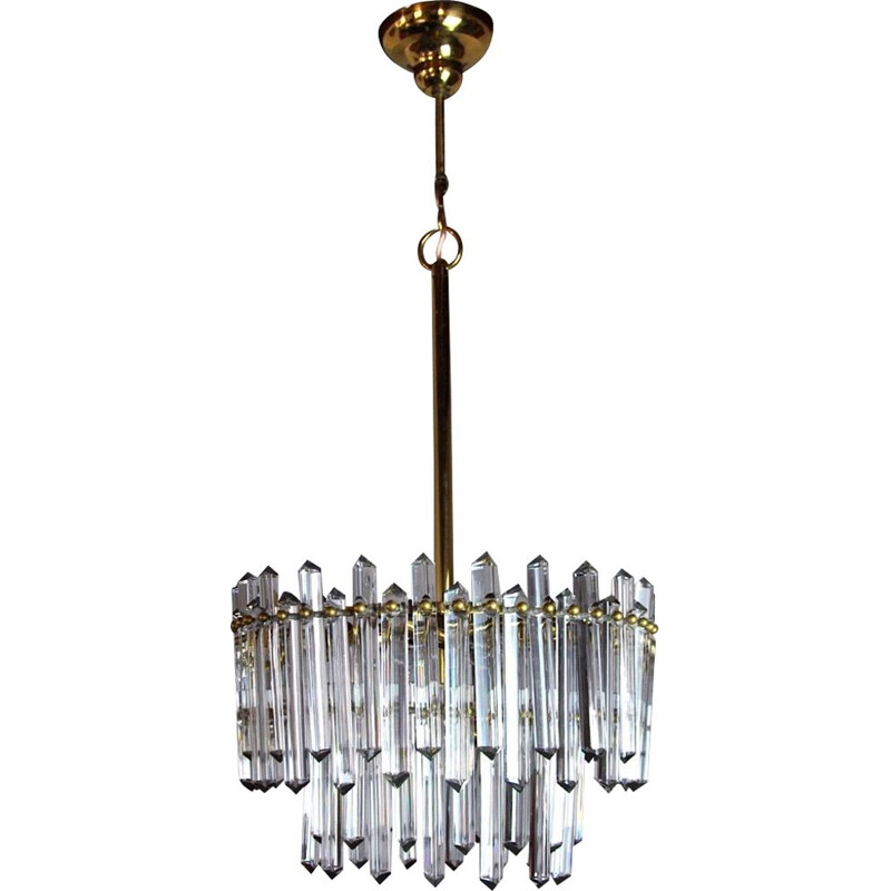 Vintage venini chandelier with 2 levels for Carmer, Italy 1970