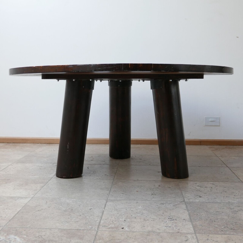 Spanish circular mid-century dining table, 1950s