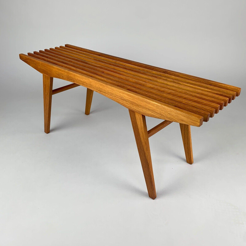 Mid-century Slat Bench - Plant Stand, 1960’s