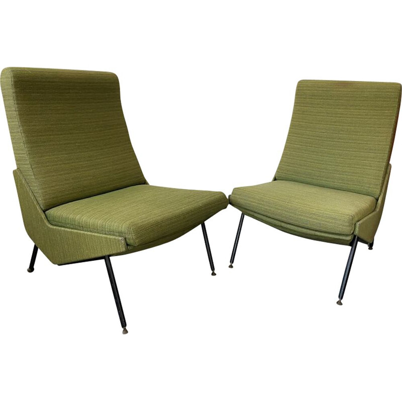 Pair of vintage TROIKA armchairs by Pierre Guariche for Airborne, 1960
