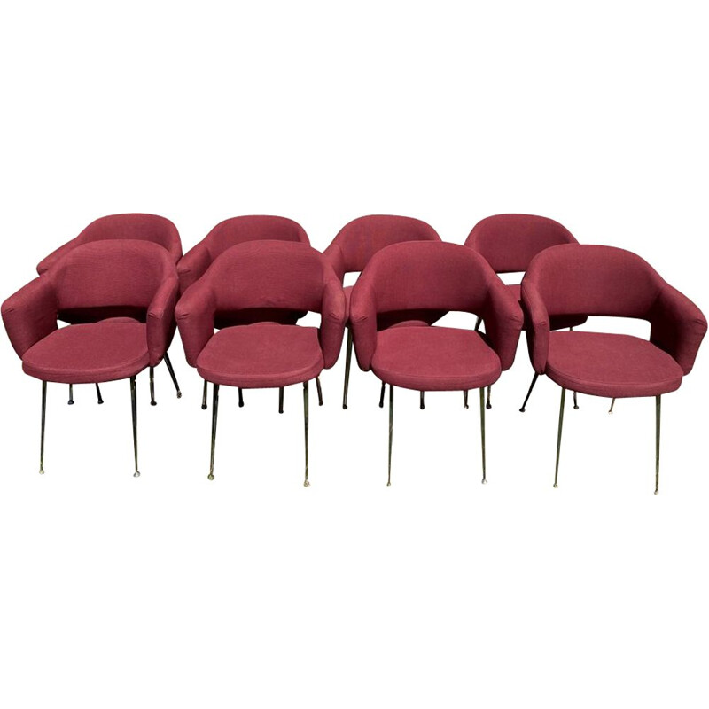 Set of 8 vintage conference armchairs by Eero SAARINEN for Knoll, 1957