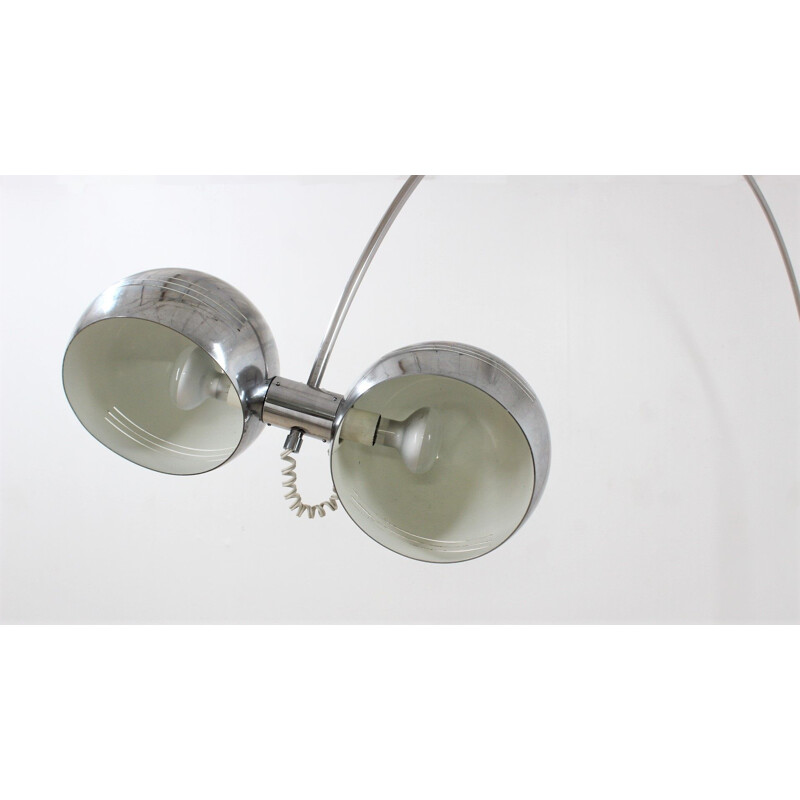 Vintage 2-head arc floor lamp by Goffredo Reggiani, 1970s