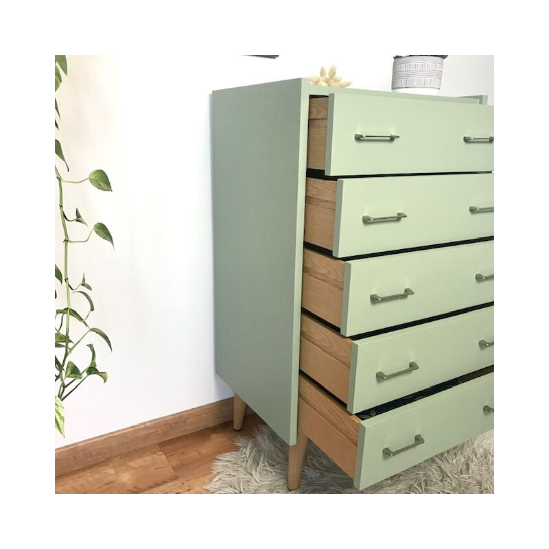 Vintage green chest of drawers