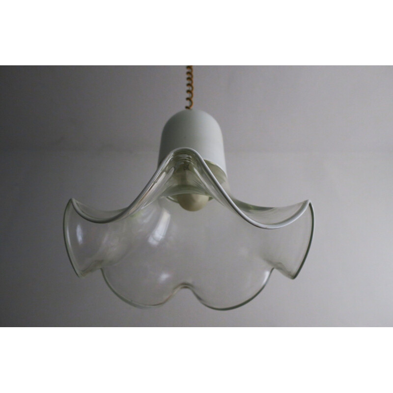 Leucos opal glass vintage pendant lamp by Pamio & Toso, 1970s