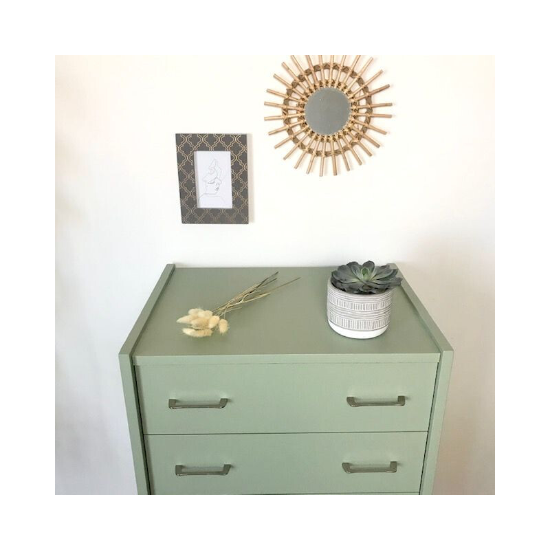 Vintage green chest of drawers