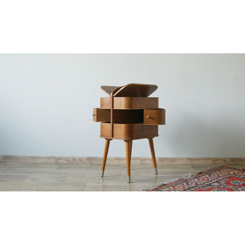 Danish vintage sewing box storage chest, 1960s