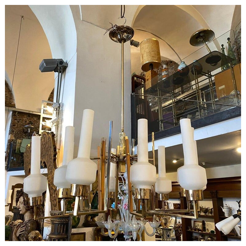 Mid-century huge Italian chandelier, 1950s