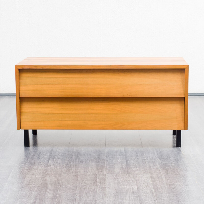 Walnut vintage chest of drawers, 1950s