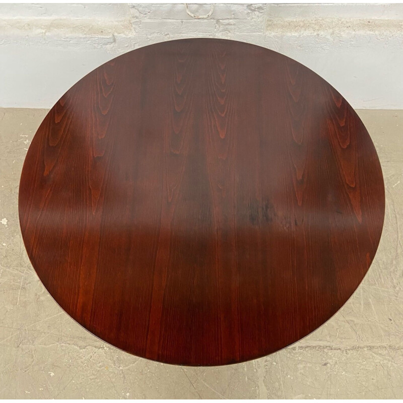 Table vintage en bois gravé par Drevotvar, 1970